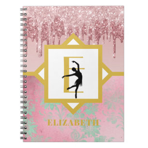 Teen Ballerina Dance Steps Journal Log Platten Notizblock