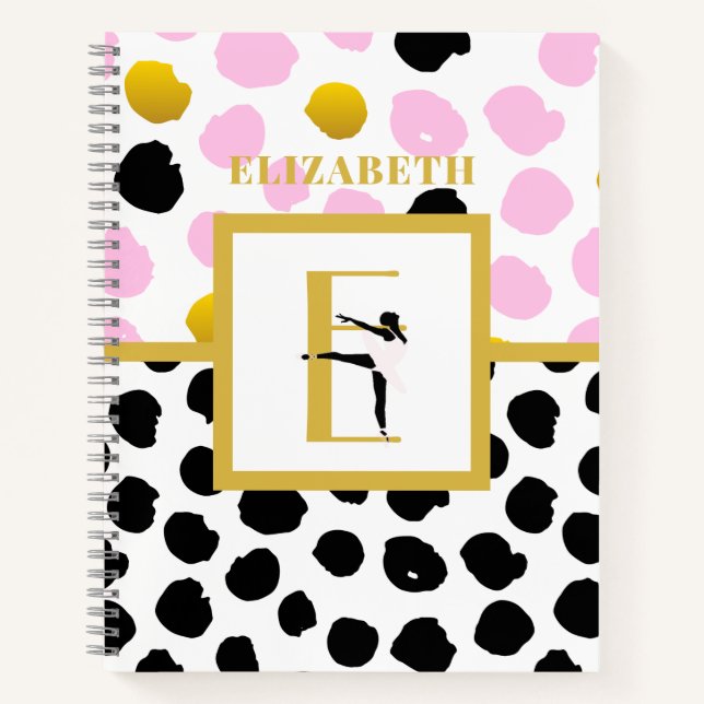 Teen Ballerina Dance Steps Journal Log Platten Notizbuch (Vorderseite)