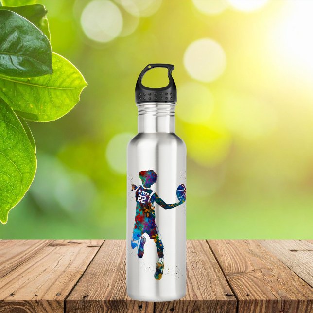 Teen Basketball Player Edelstahlflasche (Von Creator hochgeladen)