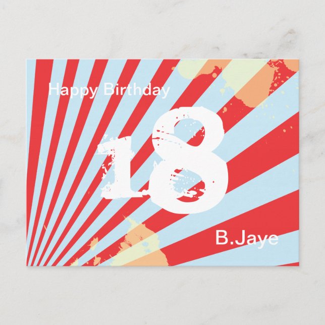 Teen Birthday Party Einladung/Danke | Postkarte (Vorderseite)