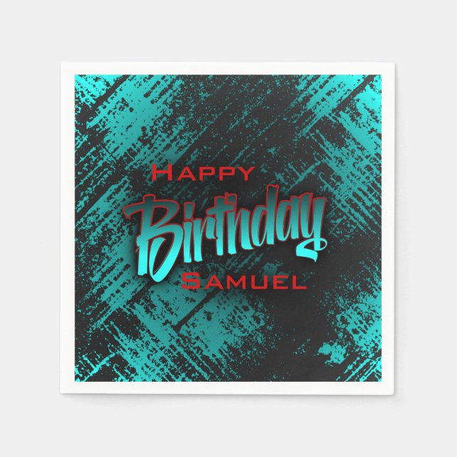 Teen Boy Birthday Serviette (Vorderseite)