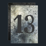 Teen Boy Sons Geburtstagsgrunge erschüttert Einladung<br><div class="desc">Eine Einladung zur Geburtstagsfeier eines Teenagers mit bedrücktem Design und grunge Schrift. Dunkelblau-schwarze Farben mit lustigen gedruckten Text, um an drei Stellen zu individualisieren. Auf der einen Seite ist sein Alter in großer Zahl auf einem silberblauen grafischen Hintergrund gedruckt. Die andere Seite enthält Party-Informationen in Form eines Absatzes. Dies ist...</div>