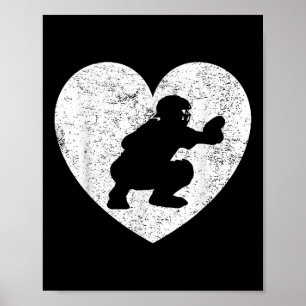 Teen Boys Baseball Catcher Youth Kids Baseball Pla Poster