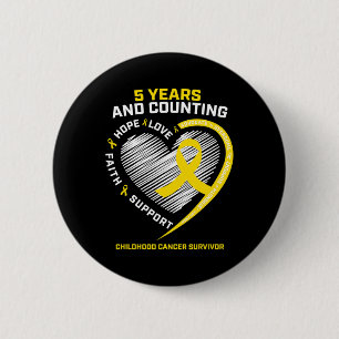 Teen Boys Girls Kinder 5 Jahre Gold Kinderkrebs Button