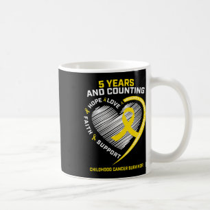 Teen Boys Girls Kinder 5 Jahre Gold Kinderkrebs Kaffeetasse