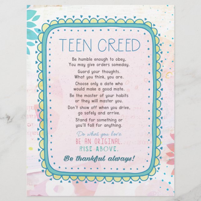 Teen Creed (Vorderseite)