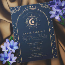 Teen Girl Celestial Blue First Moon Period Party