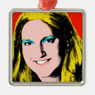 Teen Girl Custom Pop Art Keepake Silbernes Ornament