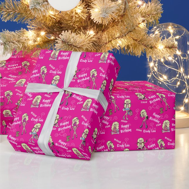Teen Girl Fun Times Geschenkpapier (Feiertage)