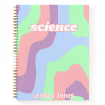 Teen Girl Groovy Pink Blue Wavy Lines Vorname