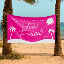 Teen Girl Hot Pink Summer First Period Party