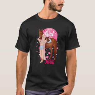 Teen Girl mit ihrem Pferd - Reitsport Pferd T-Shirt