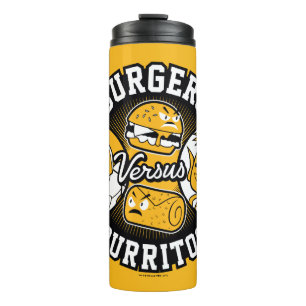 Teen Titanen los!   Burgers versus Burritos Thermosbecher