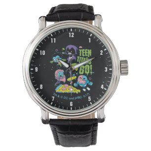 Teen Titanen los! Gnarly 90er Pizza Graphic Armbanduhr