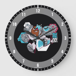 Teen Titans Go! Arsenal-Grafik von Cyborg Große Wanduhr