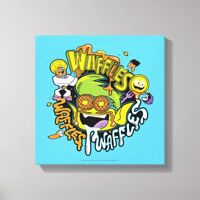 Teen Titans Go! | Beast Boy Waffels Leinwanddruck (Vorderseite)