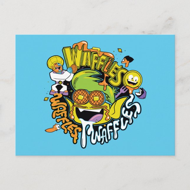 Teen Titans Go! | Beast Boy Waffels Postkarte (Vorderseite)