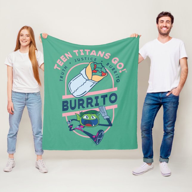 Teen Titans Go! Bestie Boy "Truth Justice Burrito" Fleecedecke (Beispiel)
