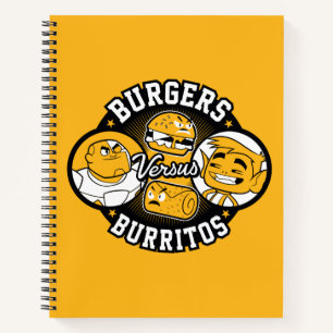 Teen Titans Go! Burger gegen Burritos Notizbuch