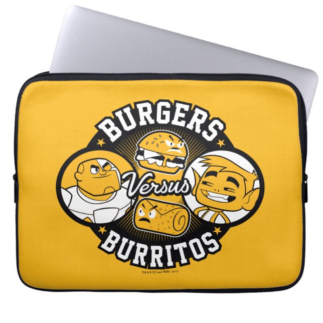 Teen Titans Go! | Burgers gegen Burritos Laptopschutzhülle (Vorderseite)