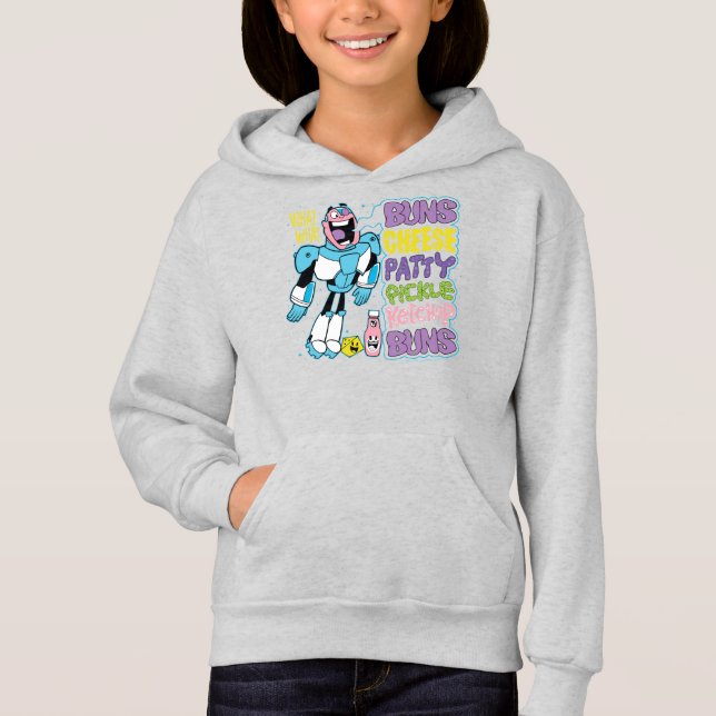 Teen Titans Go! | Cyborg Burger Rap Hoodie (Vorderseite)