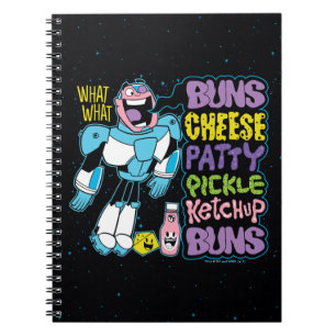 Teen Titans Go! Cyborg Burger Rap Notizblock