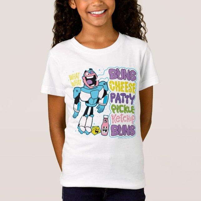 Teen Titans Go! | Cyborg Burger Rap T-Shirt (Vorderseite)