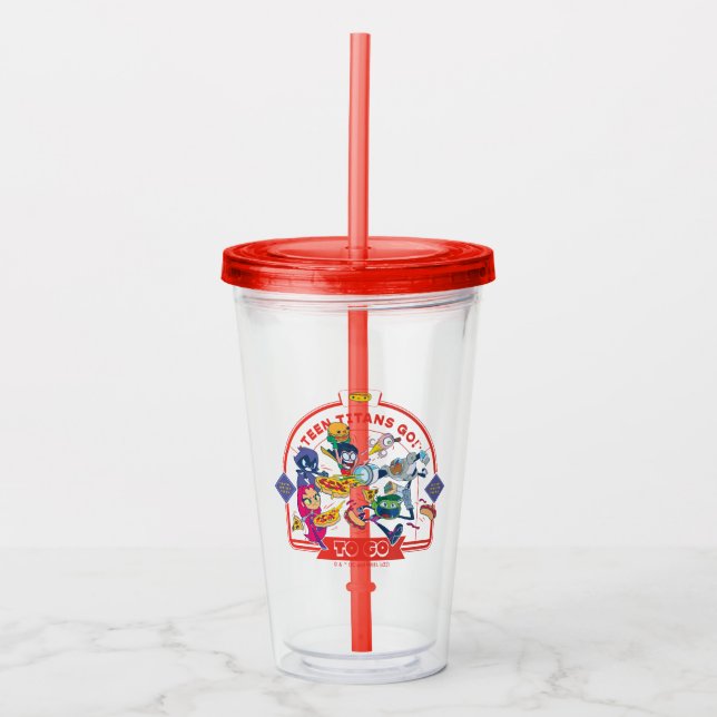 Teen Titans Go! Gehen Acryltrinkbecher (Vorderseite)