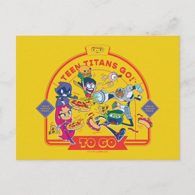 Teen Titans Go! Gehen Postkarte (Vorderseite)