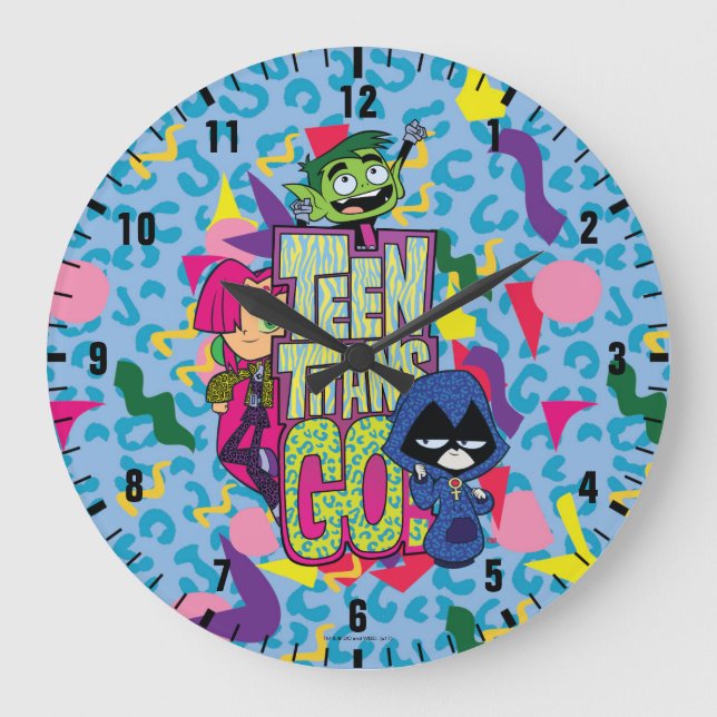 Teen Titans Go! | "Girls Girls" Logo für Tierwerbu Große Wanduhr (Vorderseite)