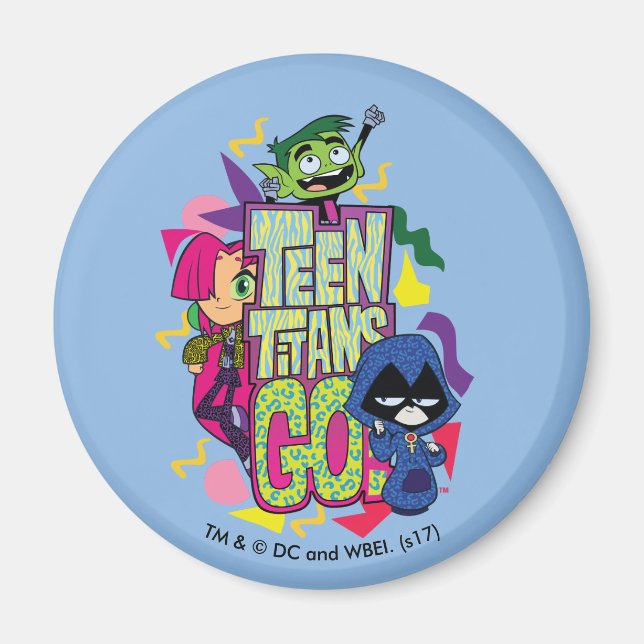 Teen Titans Go! | "Girls Girls" Logo für Tierwerbu Magnet (Vorne)