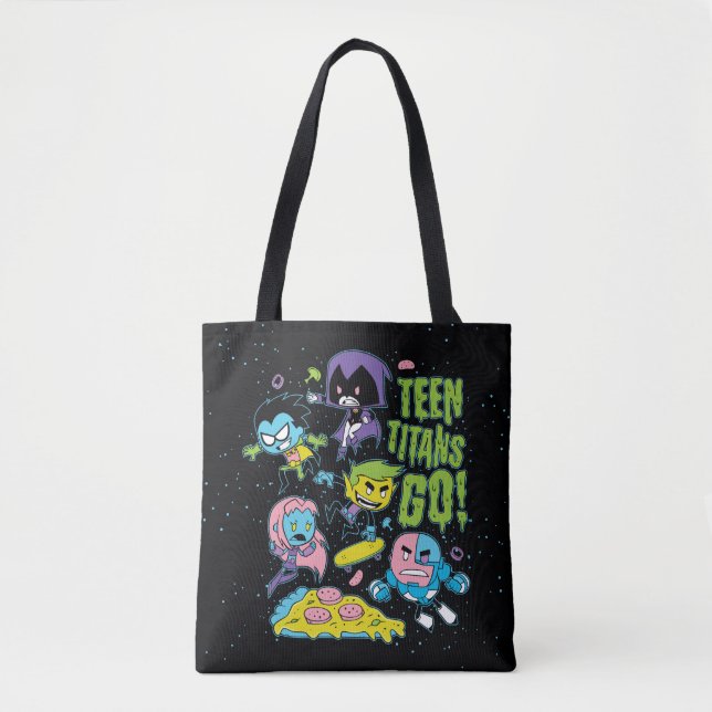 Teen Titans Go! | Gnarly 90's Pizza Graphic Tasche (Vorderseite)