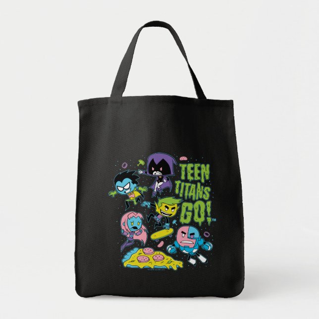 Teen Titans Go! | Pizza Graphic der frühen 90er Ja Tragetasche (Vorne)