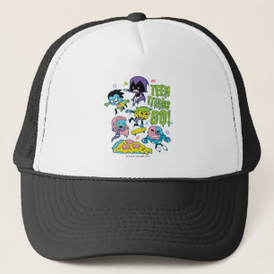 Teen Titans Go!   Pizza Graphic der frühen 90er Ja Truckerkappe