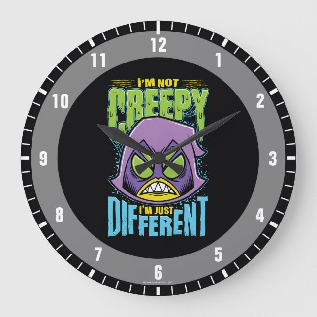 Teen Titans Go! | Raven "Nicht kreativ Ich bin and Große Wanduhr (Vorderseite)