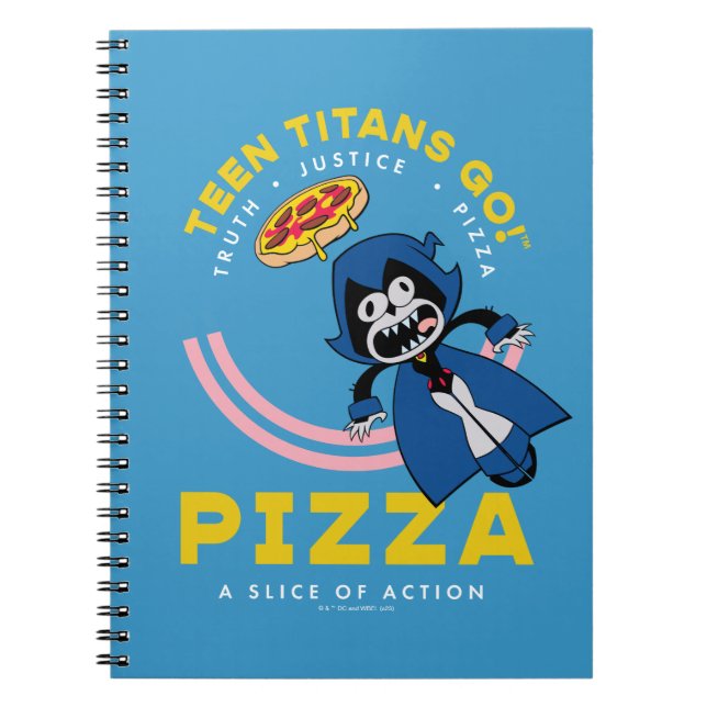 Teen Titans Go! Raven "Truth Justice Pizza" Notizblock (Vorderseite)