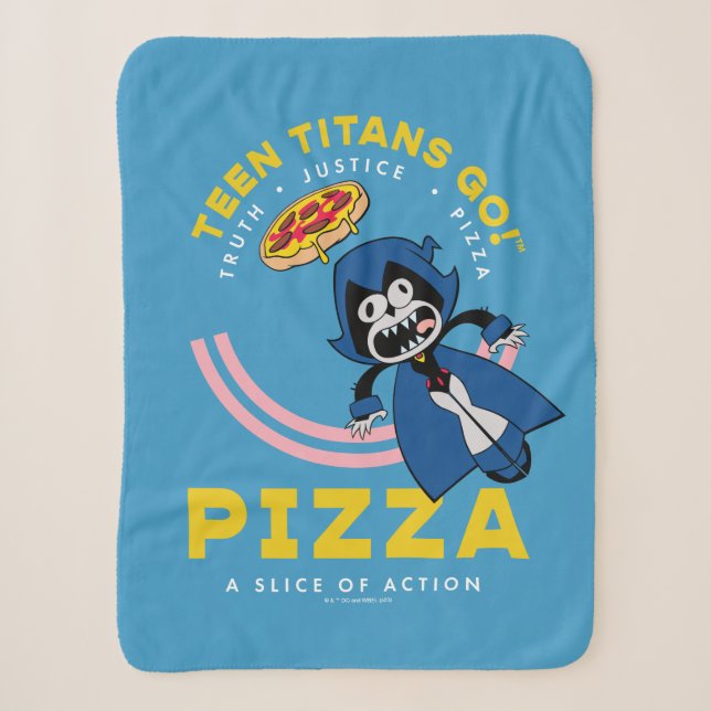Teen Titans Go! Raven "Truth Justice Pizza" Sherpadecke (Vorderseite)