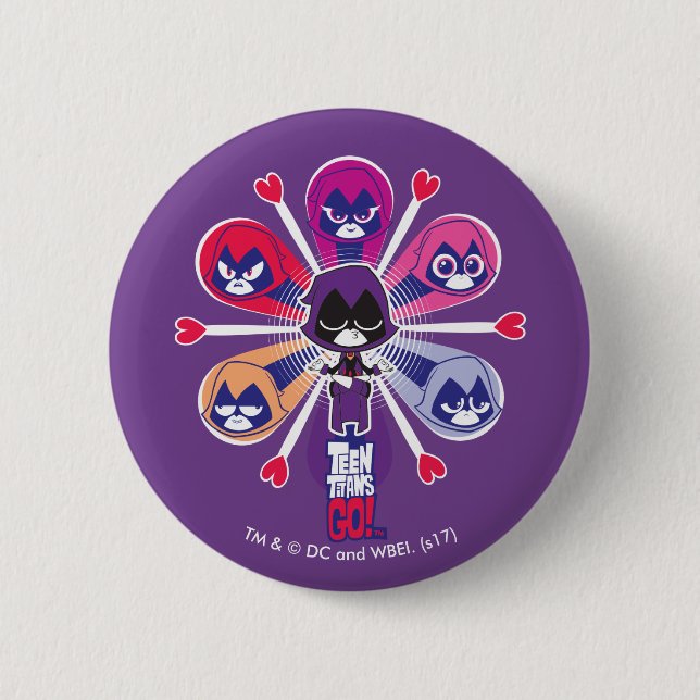 Teen Titans Go! | Raven's Emoticlones Button (Vorderseite)