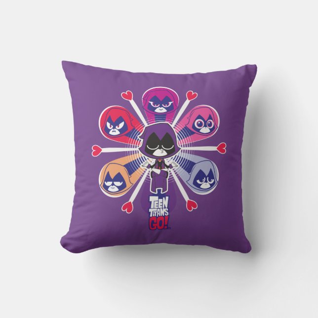Teen Titans Go! | Raven's Emoticlones Kissen (Vorderseite)