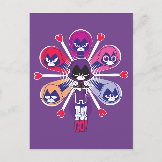 Teen Titans Go! | Raven's Emoticlones Postkarte (Vorderseite)