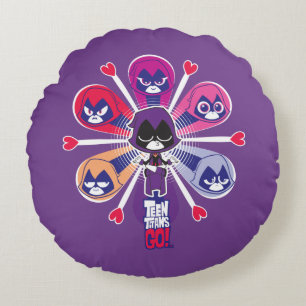 Teen Titans Go!   Raven's Emoticlones Rundes Kissen