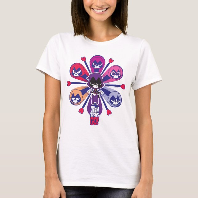 Teen Titans Go! | Raven's Emoticlones T-Shirt (Vorderseite)