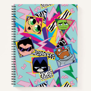 Teen Titans Go! Retro 90er Gruppen-Collage Notizbuch
