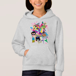 Teen Titans Go! Retro 90's Group Collage Hoodie