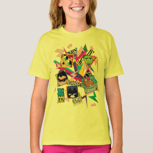 Teen Titans Go!   Retro 90's Group Collage T-Shirt
