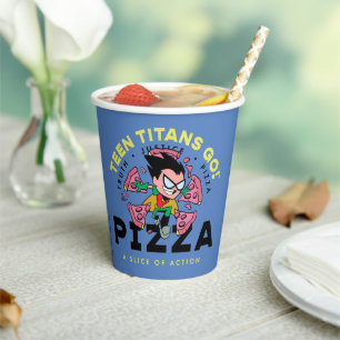 Teen Titans Go! Robin "Truth Justice Pizza" Pappbecher