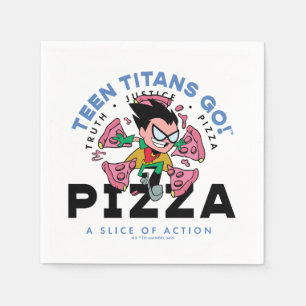 Teen Titans Go! Robin "Truth Justice Pizza" Serviette