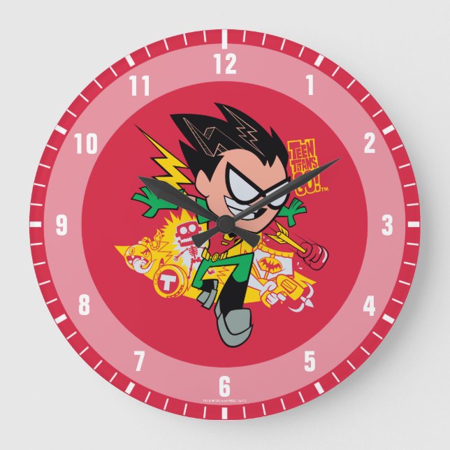 Teen Titans Go! | Robin's Arsenal Graphic Große Wanduhr (Vorderseite)