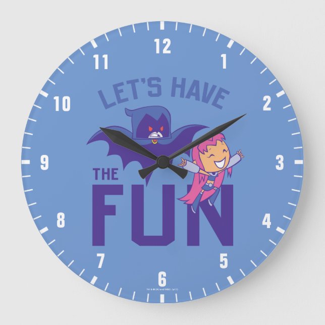 Teen Titans Go! | Starfire & Raven "Have the Fun" Große Wanduhr (Vorderseite)