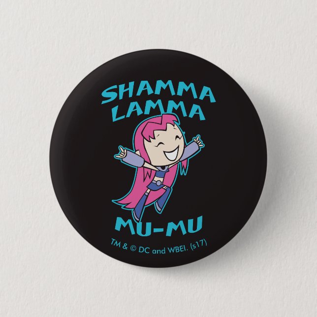 Teen Titans Go! | Starfire "Shamma Lamma Mu-Mu" Button (Vorderseite)